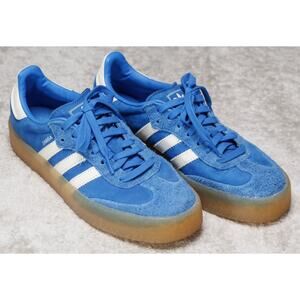 Adidas Sambae Blue Blast Cloud White Gum Platform Sneakers Womens Size 10 JI2743